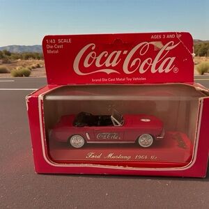 Coca Cola Die Cast Metal 1964 1/2 Ford Mustang by Solido 1:43 scale New in Box